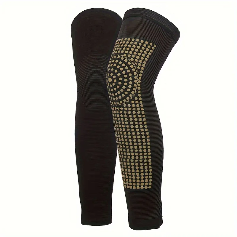 Knee Pads Set, 2 Pcs/set, 45 ° C Heat Therapy, Black, Polyester, Outdoor Sports, Winter Warmth, Knee Pads, Protective Gear