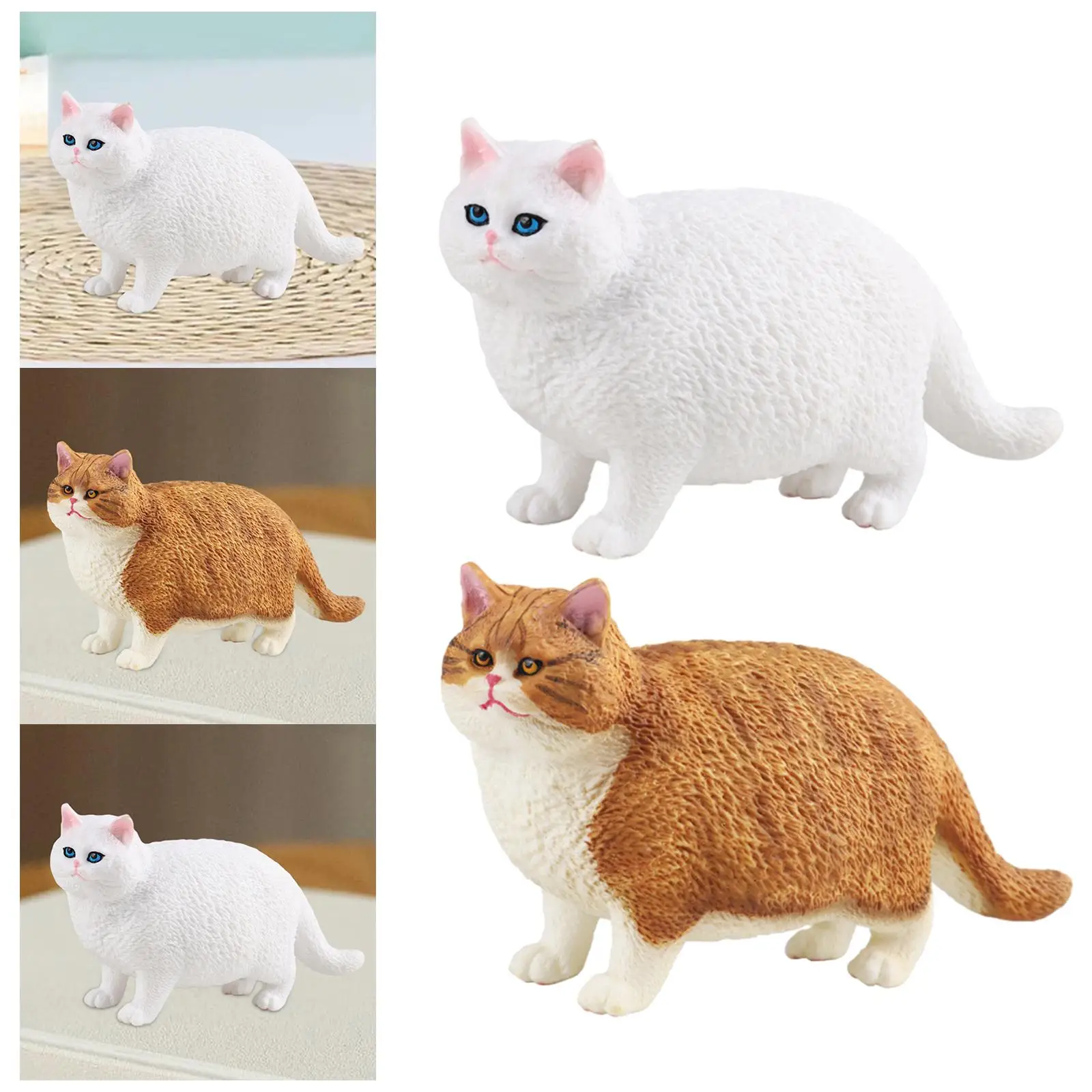 Cat Figures Toy Set Desk Ornament Kitty Figures Toy Animal Figure for Theme Party Birthday Children Boys Girls Kids Toy