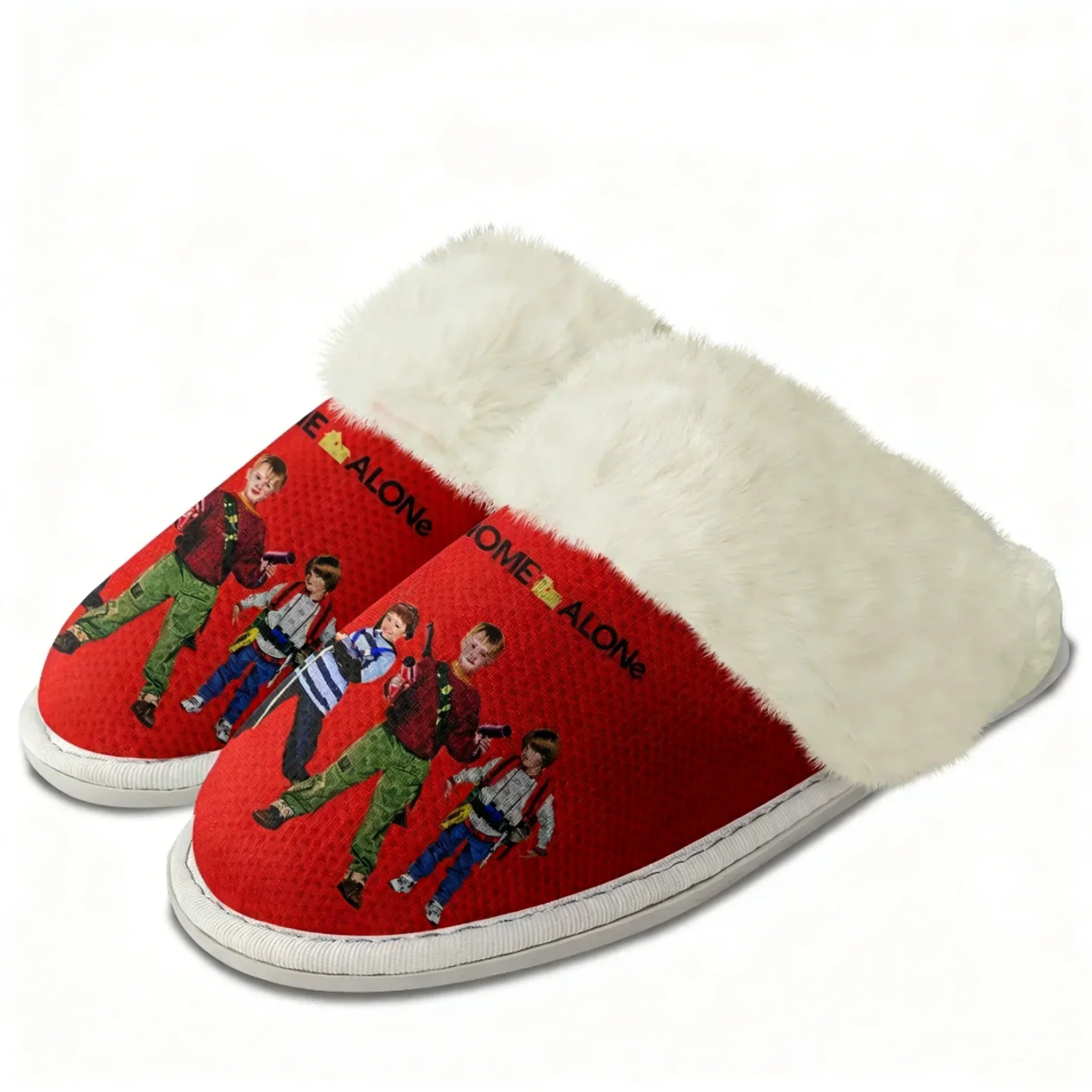 

Home Alone Plush Edge Warm Shoe Mens Womens Home Casual Slipper Bedroom Fashion Thermal Cotton Lightweight Customized Slippers