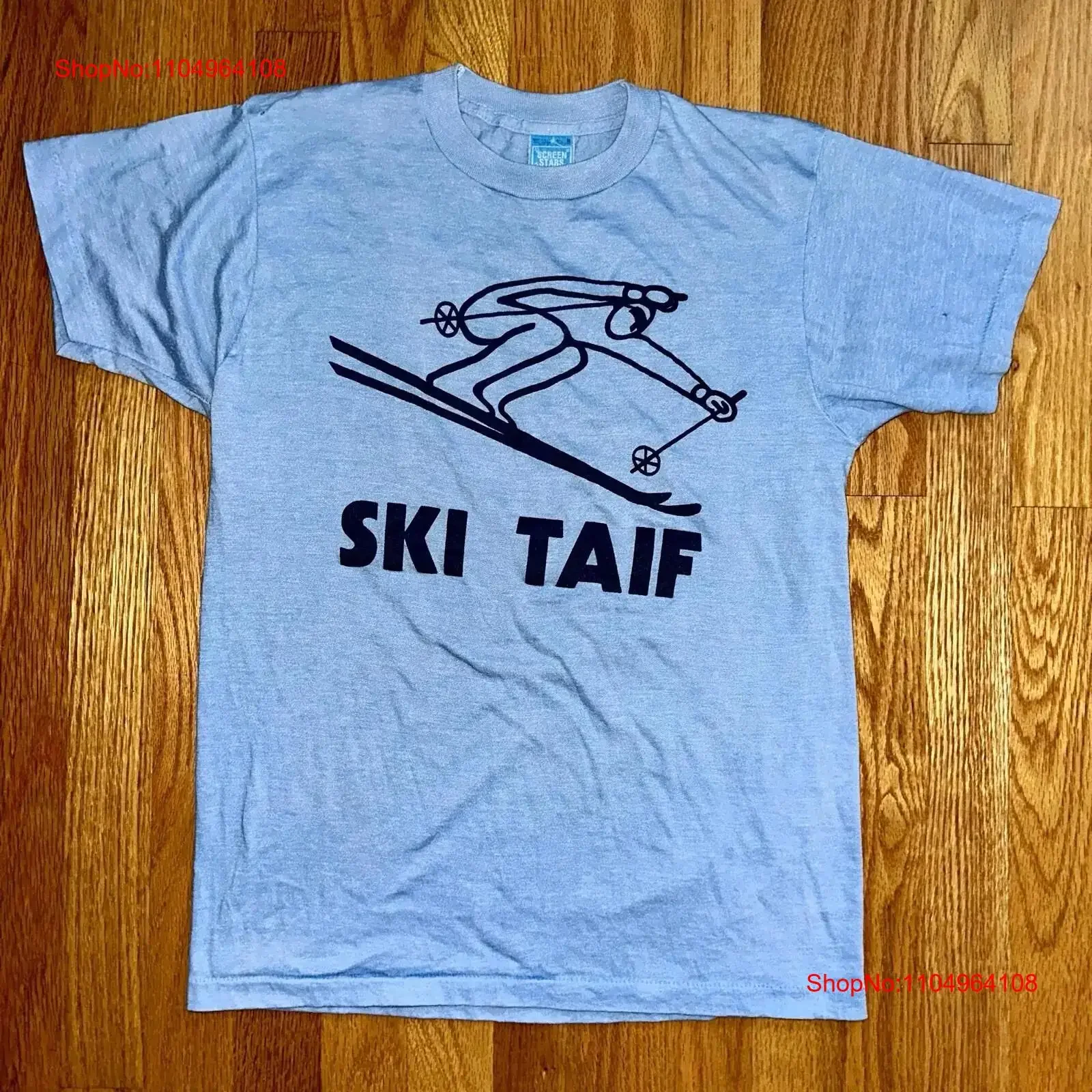 

Ski Taif Rare VTG Screen Stars T Shirt 1970s 70s 80s Blue Sports Training Snow vintage Washed designer clothes graphic fashion