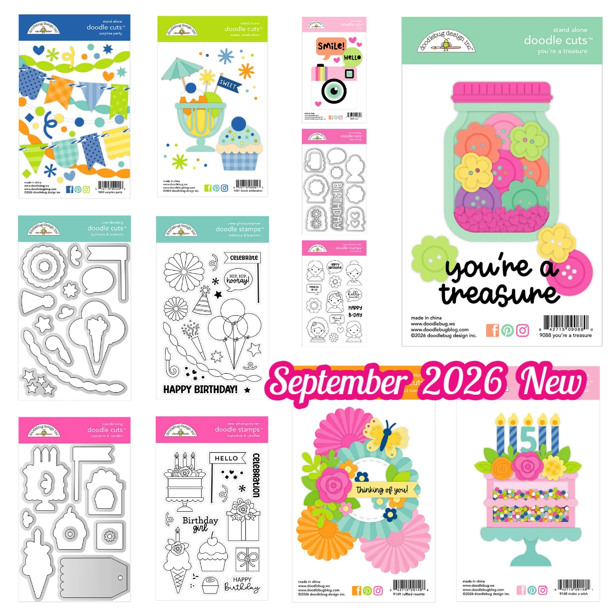 September 2026 New Balloons and Banners Sweet Celebration Metal Cutting Dies Stamps for DIY Scrapbooking Diary Handmade Calendar