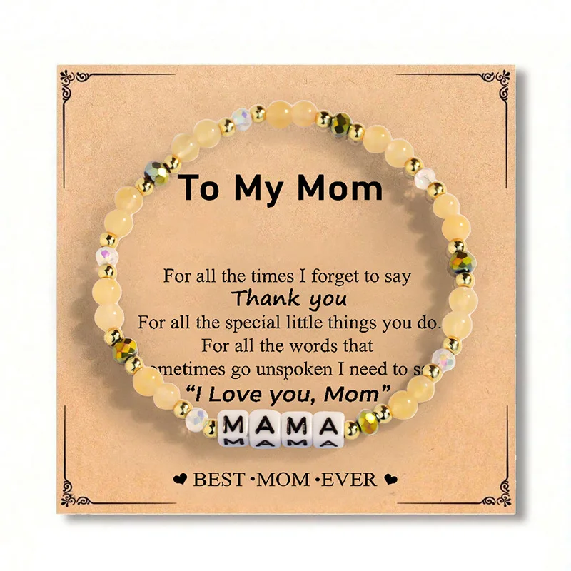 Inspirational Gifts Bracelets for Women Healing Natural Stone Beaded Bracelets - Mothers Day Birthday Graduation Christmas Gifts