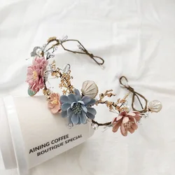 ZANLLOY Fairy Flower Vine Hair Cards Fringe Plant Headdress Party Headdress Sweet Simulation Wedding Accessories