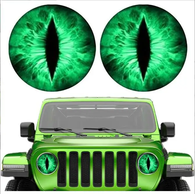 Eye of The Beast Headlight Decal 3D Stereo Eye Car Sticker for Off-road Vehicle Headlight Film Car Decorative Accessories