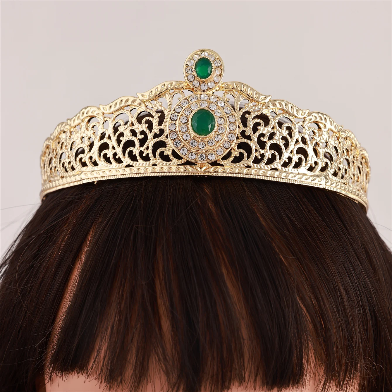 

Crown Of Moroccan Aistocratic Lady The Bride's Headdress Set With Water-drop Gems Gorgeous And Elegant Woman's Headdress