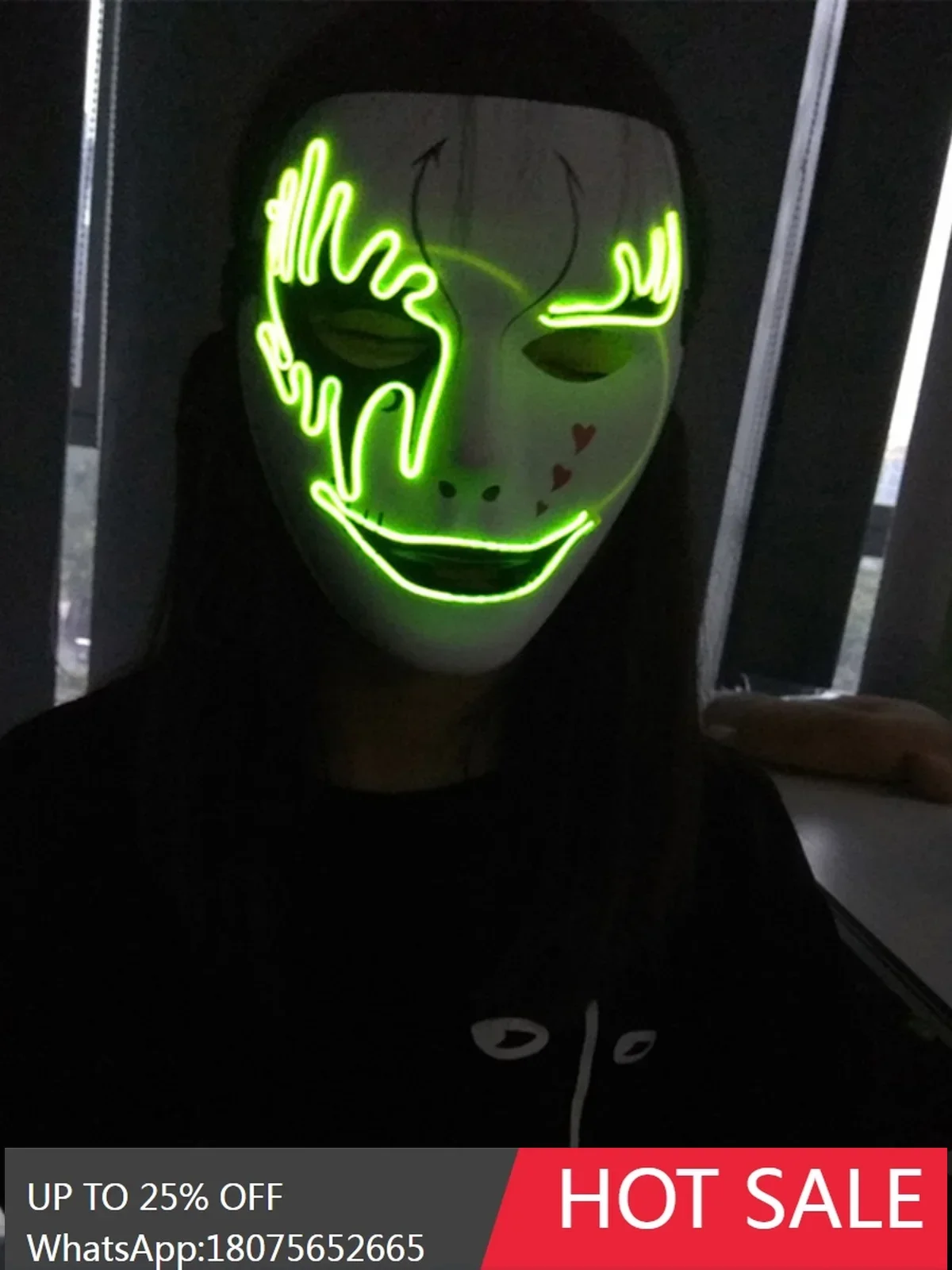 

Concert magician cos performance mask LED luminous mask Douyin same dance prop