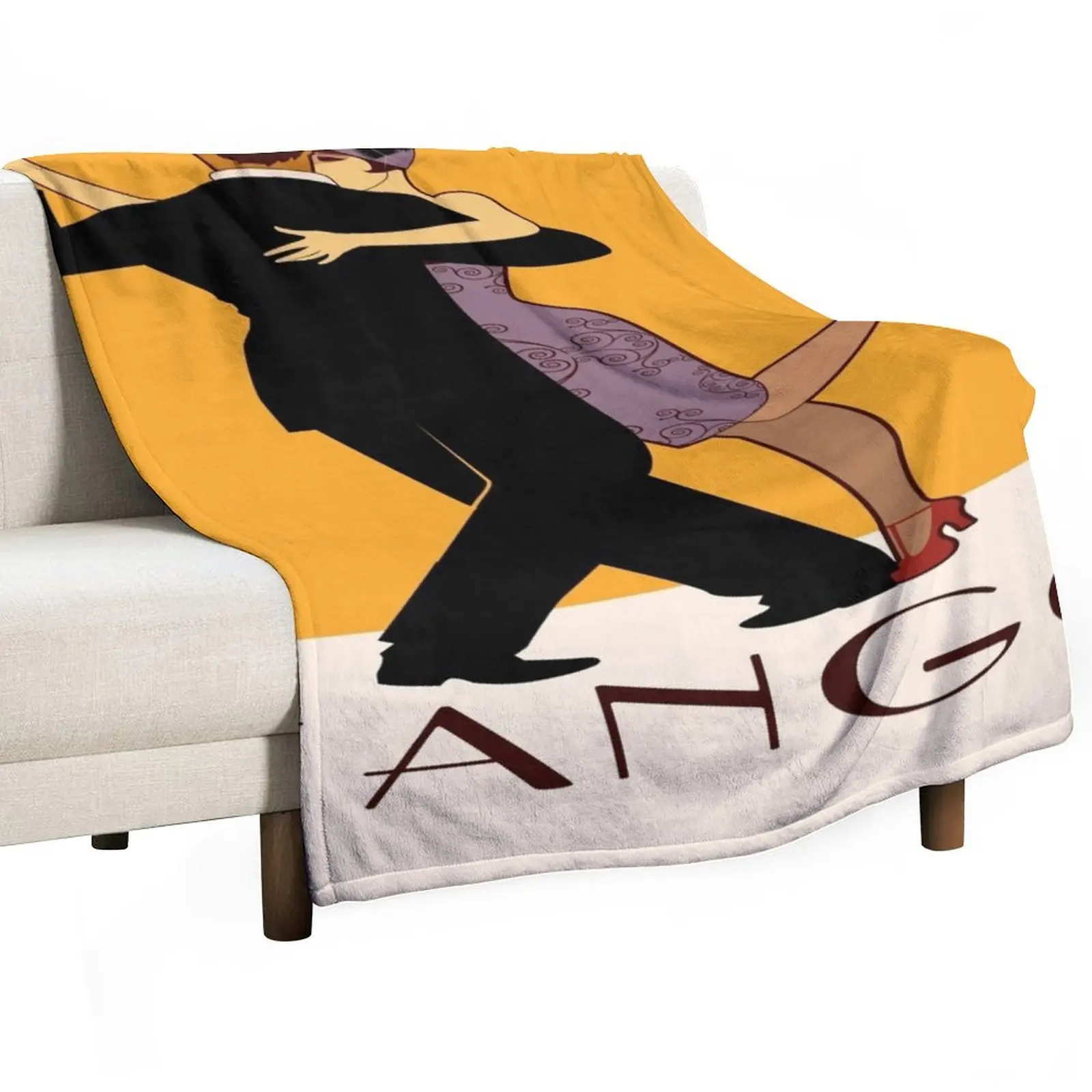 Art Deco Argentine Tango A Dreamer`s Dance Vintage Retro Art Argentina Buenos Aires Montevideo Throw Blanket Stuffeds Blankets