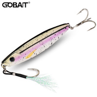 Metal Jig Fishing Lure 30g 40g 60g Shore Cast Spoon Pike Hook Trout Swimbait Pesca Sinking Wobbler Spin Tackle Artificial Bait
