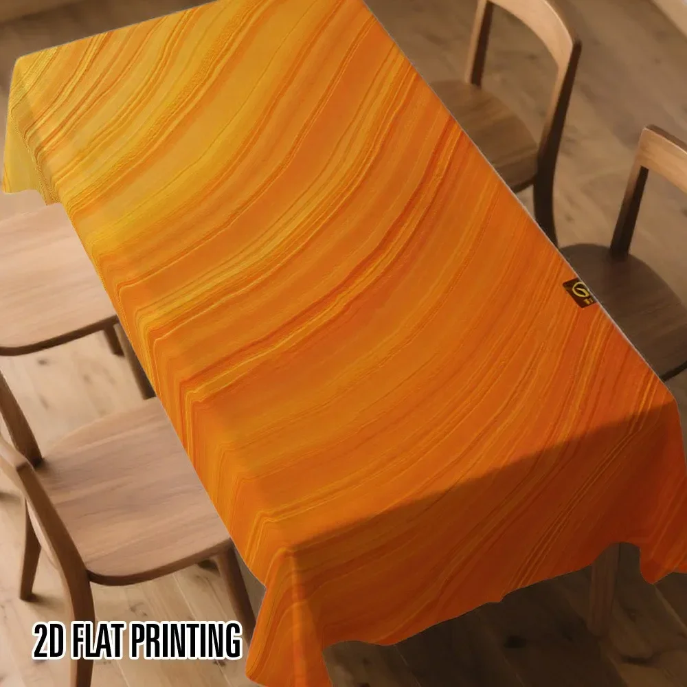 One warm orange gradient pattern tablecloth, a dopamine art style table decoration.zyc