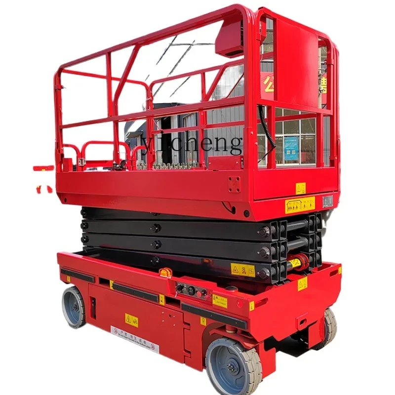 

TQH lift mobile scissor electric lifting platform small hydraulic full self-walking aerial work lifting car