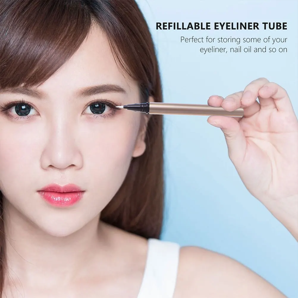 

4Pcs Eyeliner Pen Tubes Lightweight Transparent Mini Liquid Container Travel Use Eyeliner Tube Liquid Pen