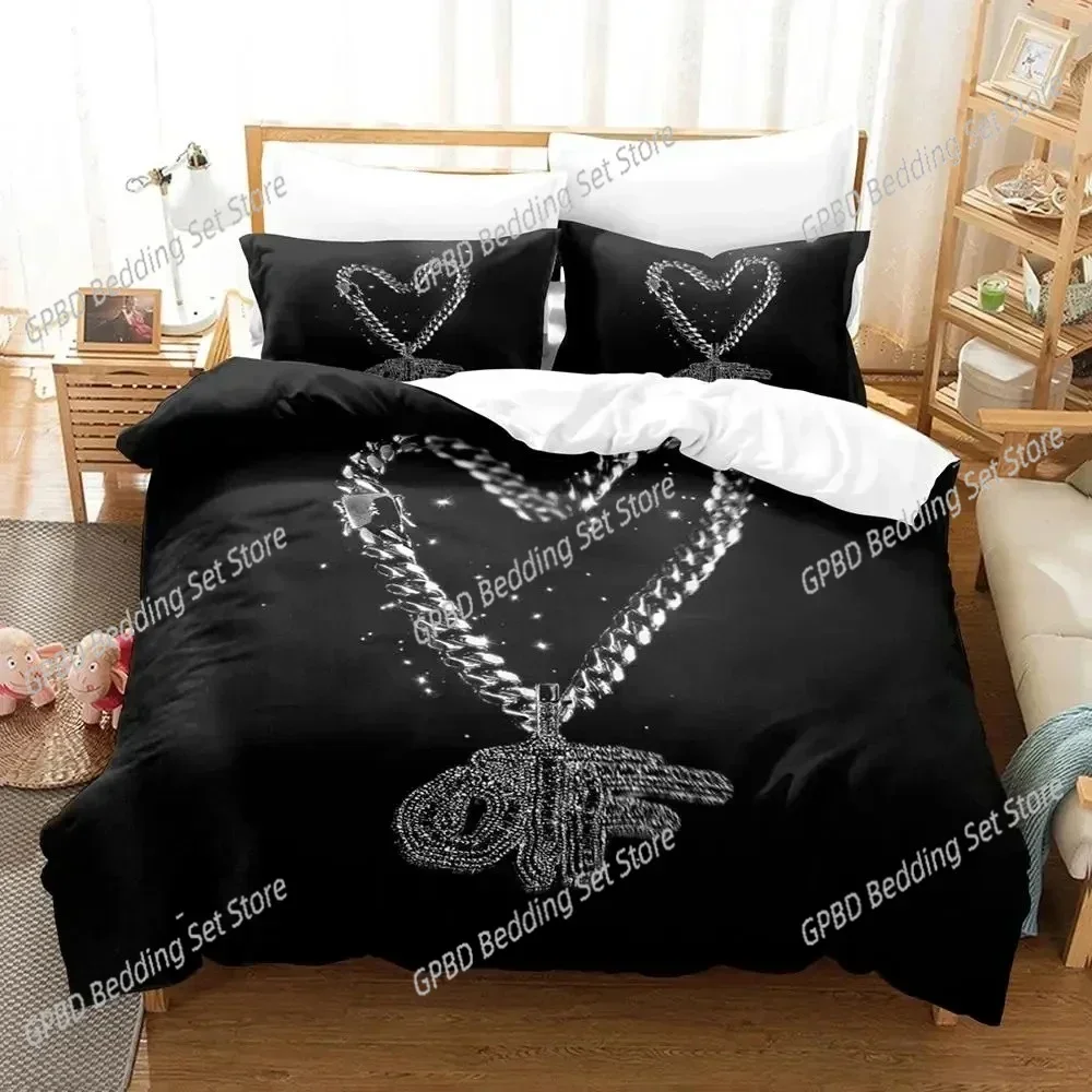 New 3D Print Lil Durk Rapper 3D Duvet Cover Bedding Set Comforter Linen Pillowcases Home Decor Single Double Twin King Queen