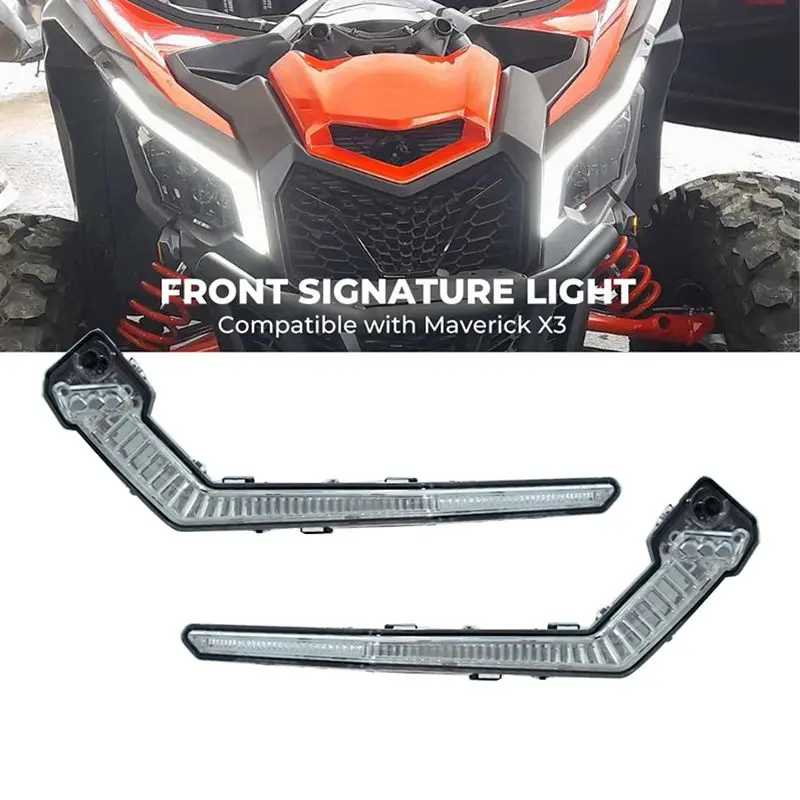 

UTV Front Signature Light Assembly with Flashing Light for Can Am Maverick X3, X3 MAX, Trail, Sport, Sport MAX