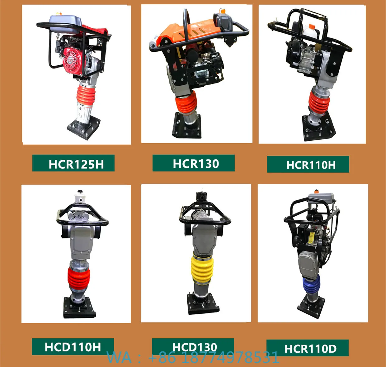 Tamper Vibrating Tamping Power Earth Sand Soil  Impact Jumping Jack Compactor