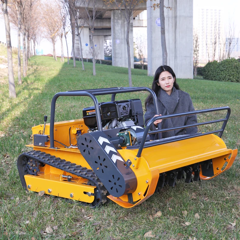 Customized  powered compact robot lawn mower with a cutting width of 800，1000mm, 1200mm.remotely controlled lawn mower