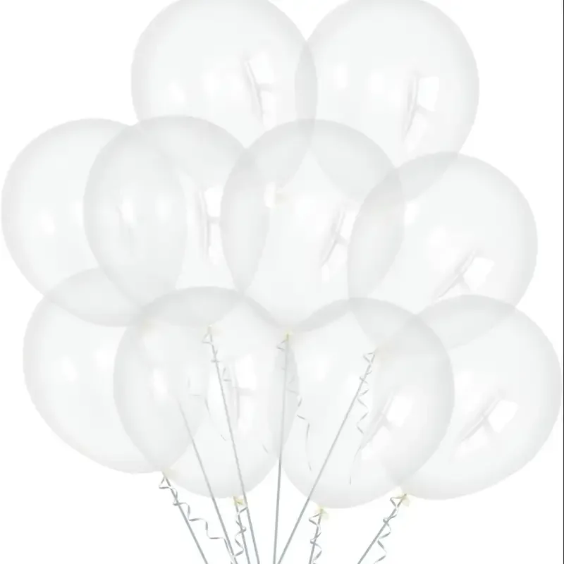 12pcs 12 inch transparent latex balloons birthday party wedding venue graduation ceremony decoration balloons