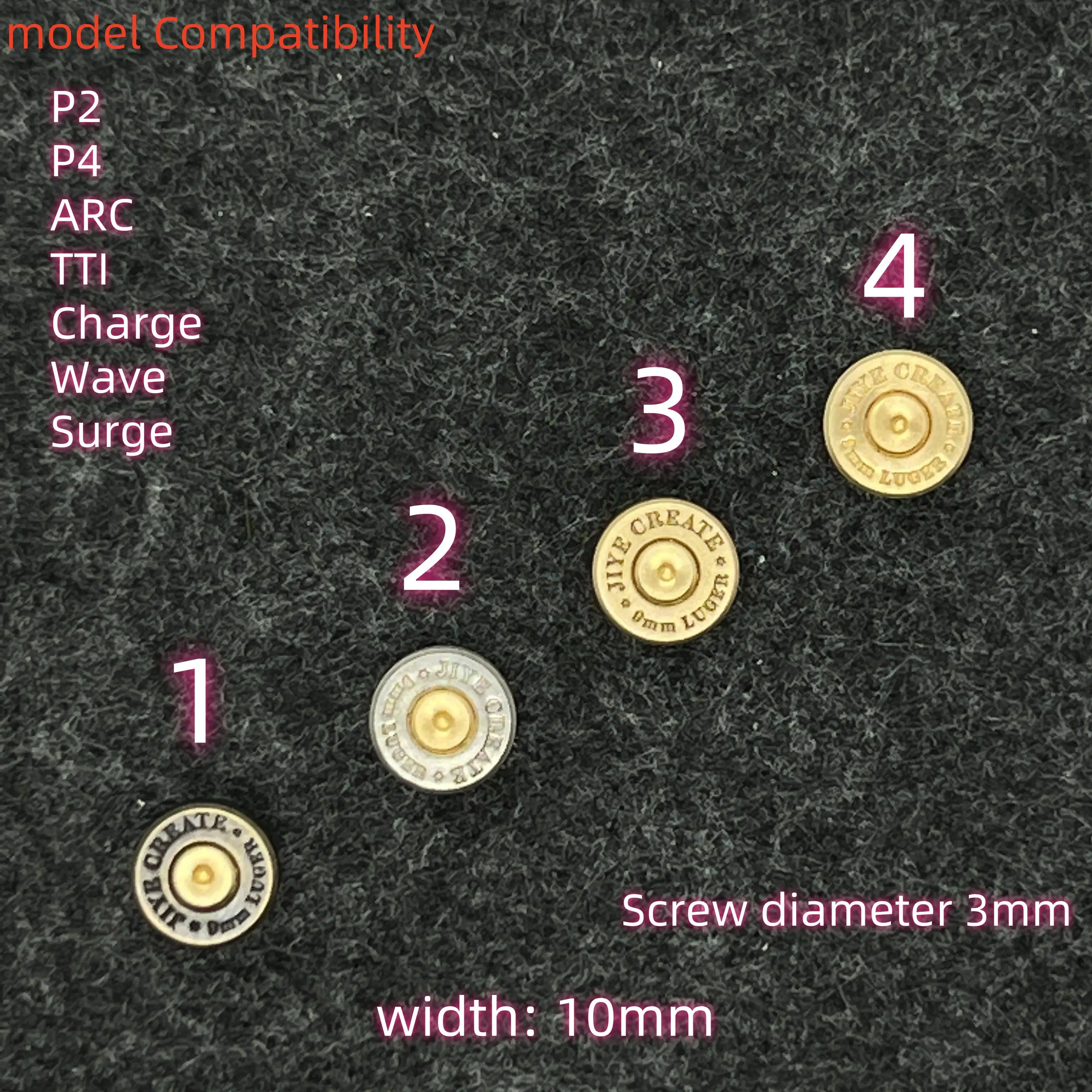 Brass 9mm Bullet Primer Thumb Grip Push Button For Leatherman P2 P4 ARC CNC DIY MOD Accessories