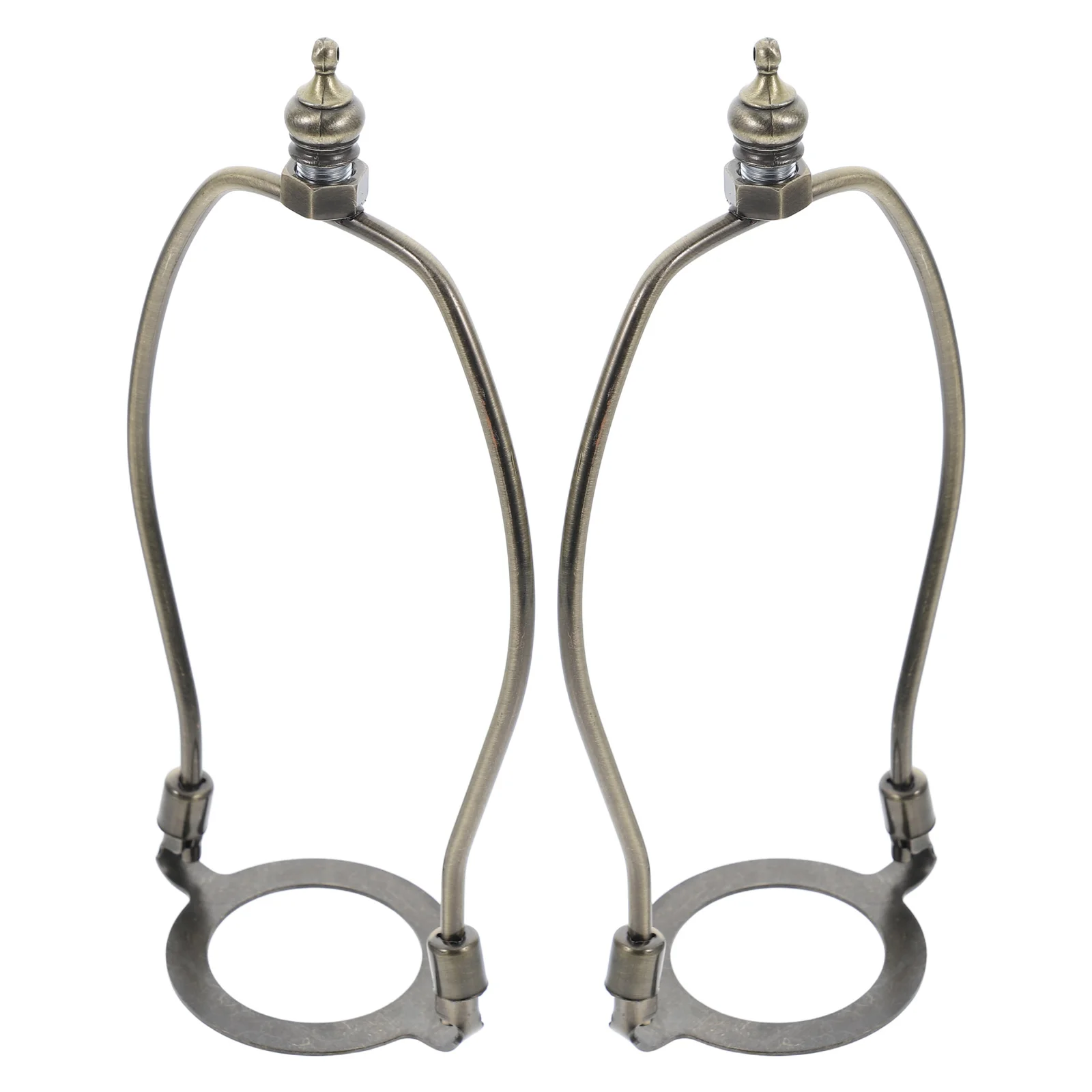 

2pcs Lampshade Bracket Alloy Harp Finial E27 Holder Desk Cap Shade Parts Accessories Floor Table Lamp Hardware Repair