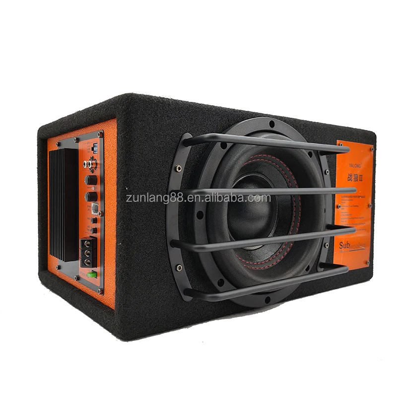 8 Zoll DVC SPL Auto-Sub-Woofers 300 W RMS Active Sound Aluminiumgehäuse Deep Bass Auto Active Sound Autolautsprecher Subwoofer