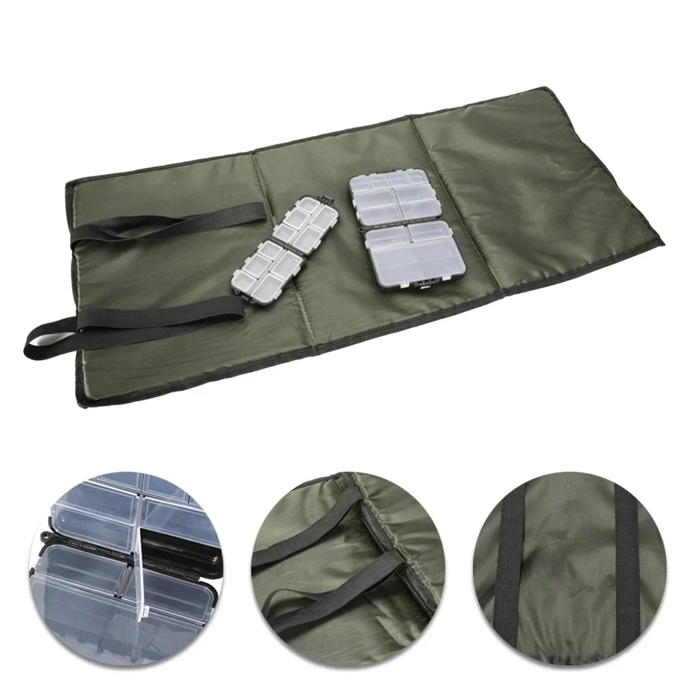 Outdoor Seat Cushion Mat Carp Equipment Lure Box Tackle Tools Polyester + Pearl Cotton + ABS 1set 38cm×30cm×7cm