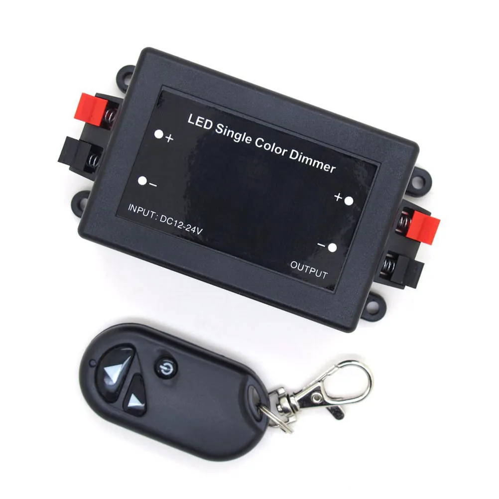LED Single Color Rf Dimmer Controller Dc 12V 24V Pwm Digital Dimming Remote Down on Off Buttons for LED Strip