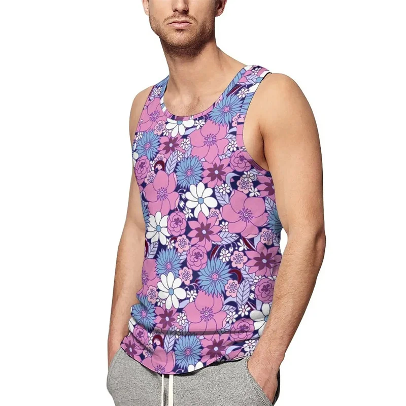 

Harajuku New 3D Printing Ethnic Style Flowers Tank Top For Men Children Cool Streetwear Clothing Unisex Summer Vintage Tank Tops