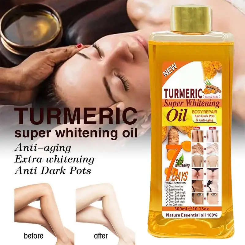 

300ml Turmeric Remove Dark Spots Essential Oil for Women Moroccan Ginger Anti Wrinkle Serum Men Whitening Moisturizing Skin Care