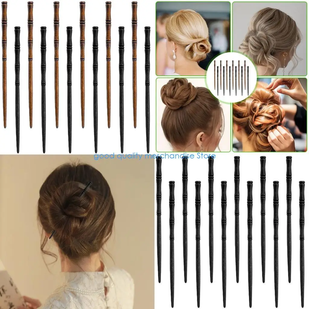 

Y5JD 12 шт., деревянные палочки для волос, старинный костюм Хана, украшение для волос для быстрой укладки волос, палочки для для