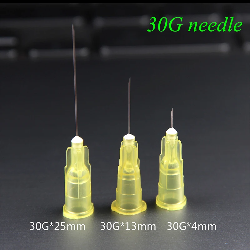 100pcs painless small needle 30G 4/13/25mm disposable 30G medical micro-plastic injection cosmetic sterile needle surgical tool