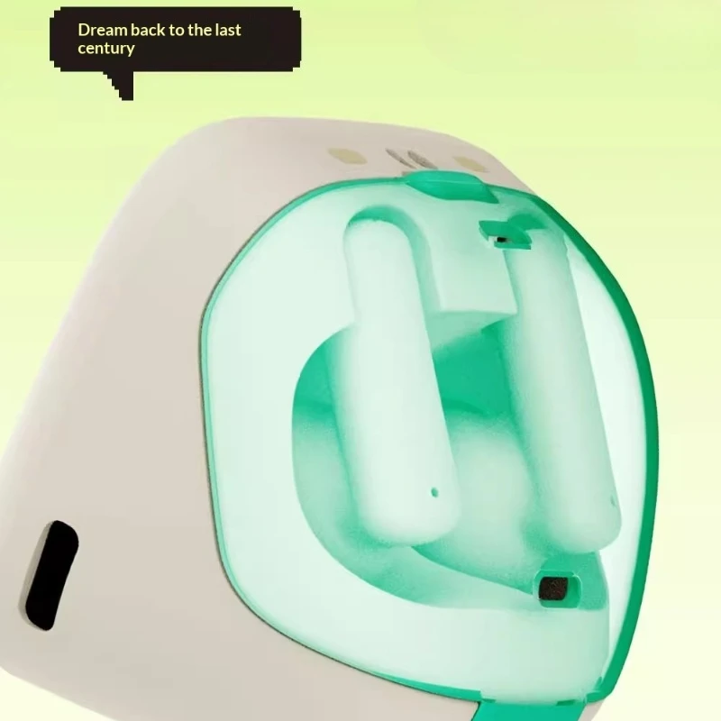 [وصول جديد] سماعات بلوتوث CUBE FACE Pixel Pocket Music Retro LCD تعمل باللمس، هدايا سماعة رأس بلوتوث لاسلكية حقيقية