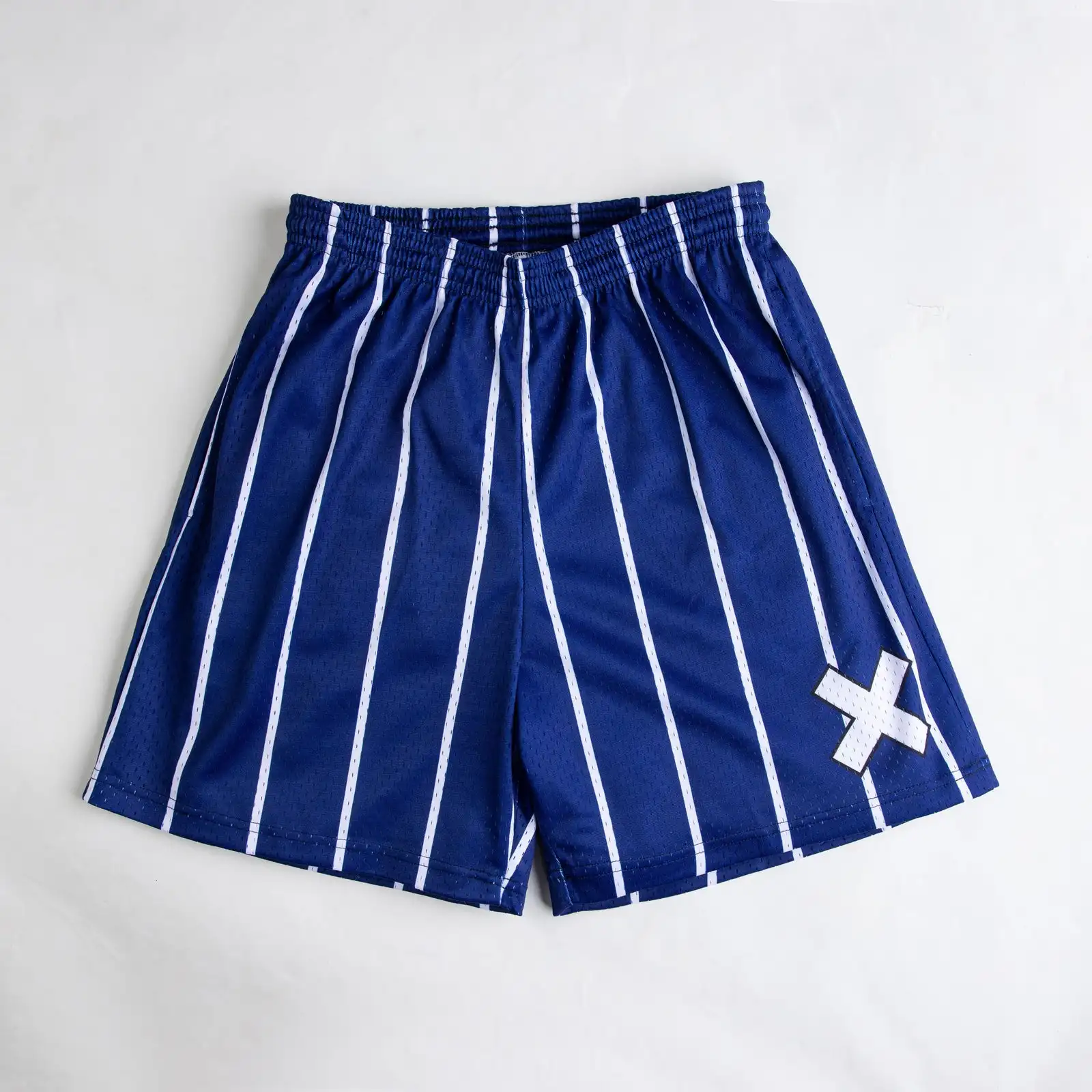 One Piece Straw Hat Crew X Mark Striped Mesh Shorts Men Women Summer Quick Dry Breathable Sports Gym Casual Jogger Shorts
