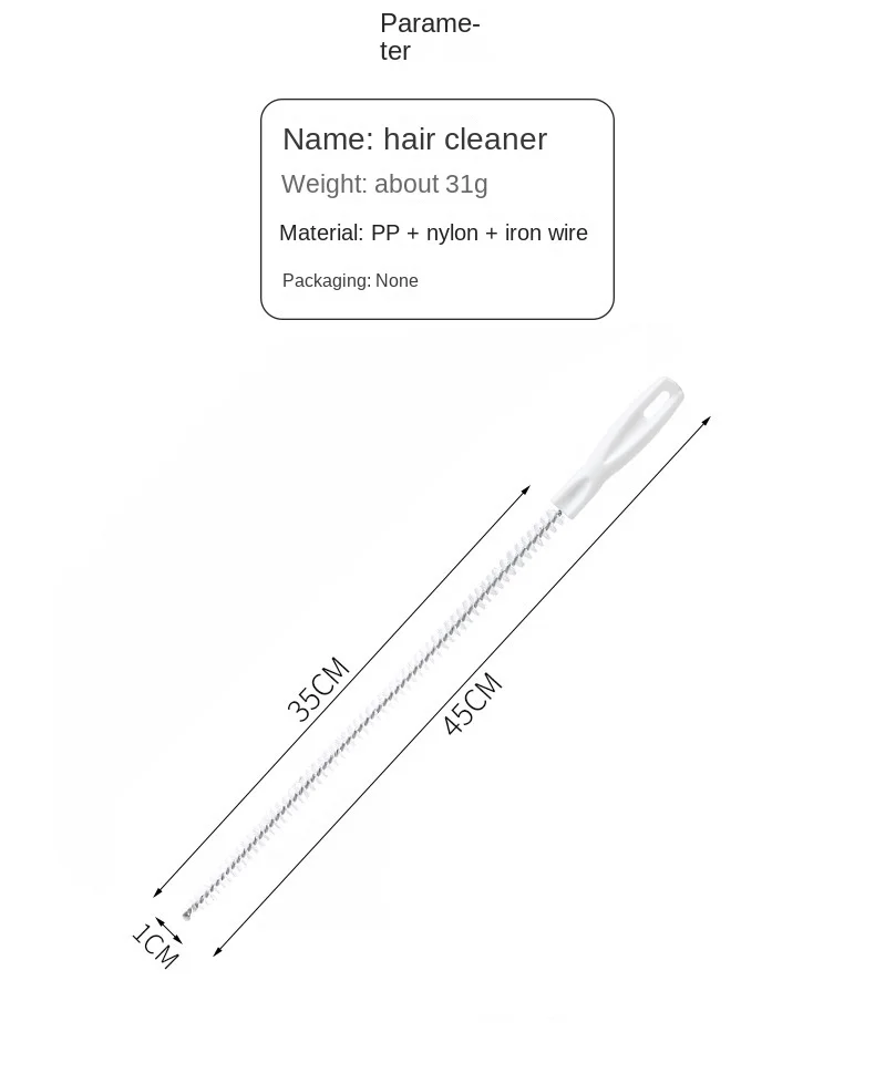 3126 45cm Pipe Dredging Brush Bathroom Hair Sewer Sink Cleaning Brush Drain Cleaner Flexible Cleaner Clog Plug Hole Remover Tool
