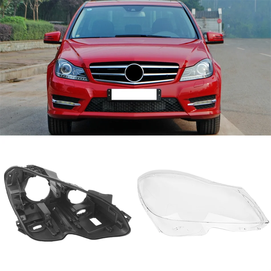 

Для Mercedes Benz C Class W204 2011 2012 2013 C180 C200 C260 Автомобильная основа, корпус фары, стеклянная линза