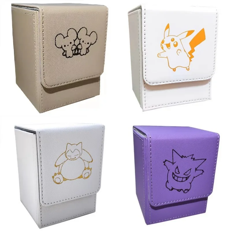 Pokemon PTCG Gengar Snorlax Maushold Animation Characters Card Box Anime Classics Game Collection Cards Storage Box Toy