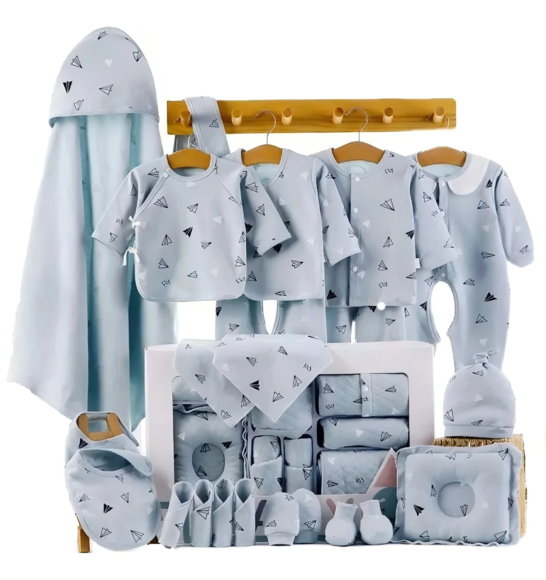 

18 Pieces Newborn Clothes Baby Gift Pure Cotton Baby Set 0-6 Months Autumn And Winter Kids Clothes Suit Unisex Without Box