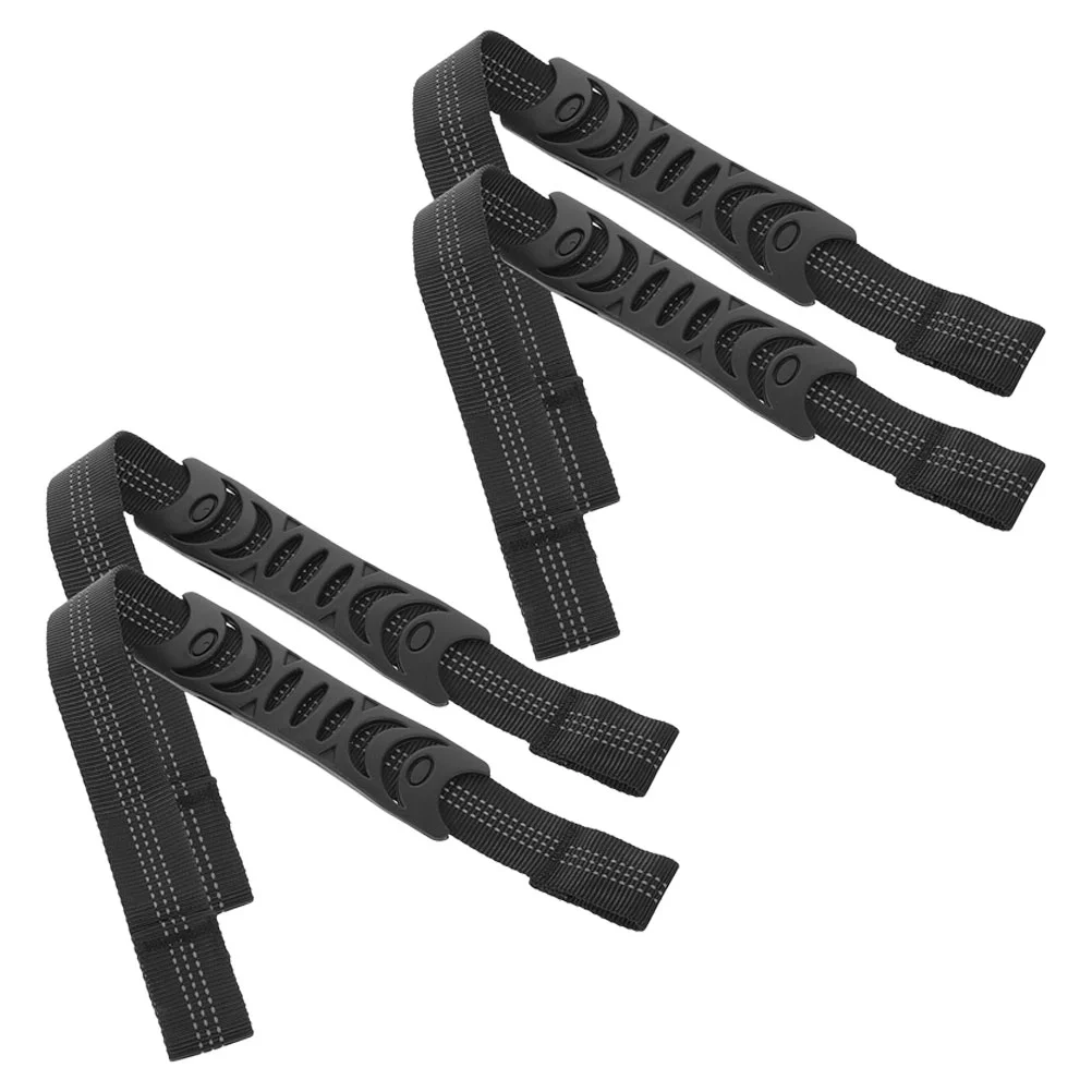 4 Pcs Backrest Safety Armrest Car Accessories Interior Rear Seat Grab Handles Truck Nylon Suv Passenger Webbing Headrest Grip