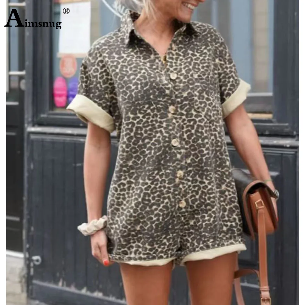 Plus Size 4xl 5xl Women Casual Boho Leopard Print Tracksuits Set 2024 Short Sleeve Blouse and Shorts Suits Female Two Piece Sets