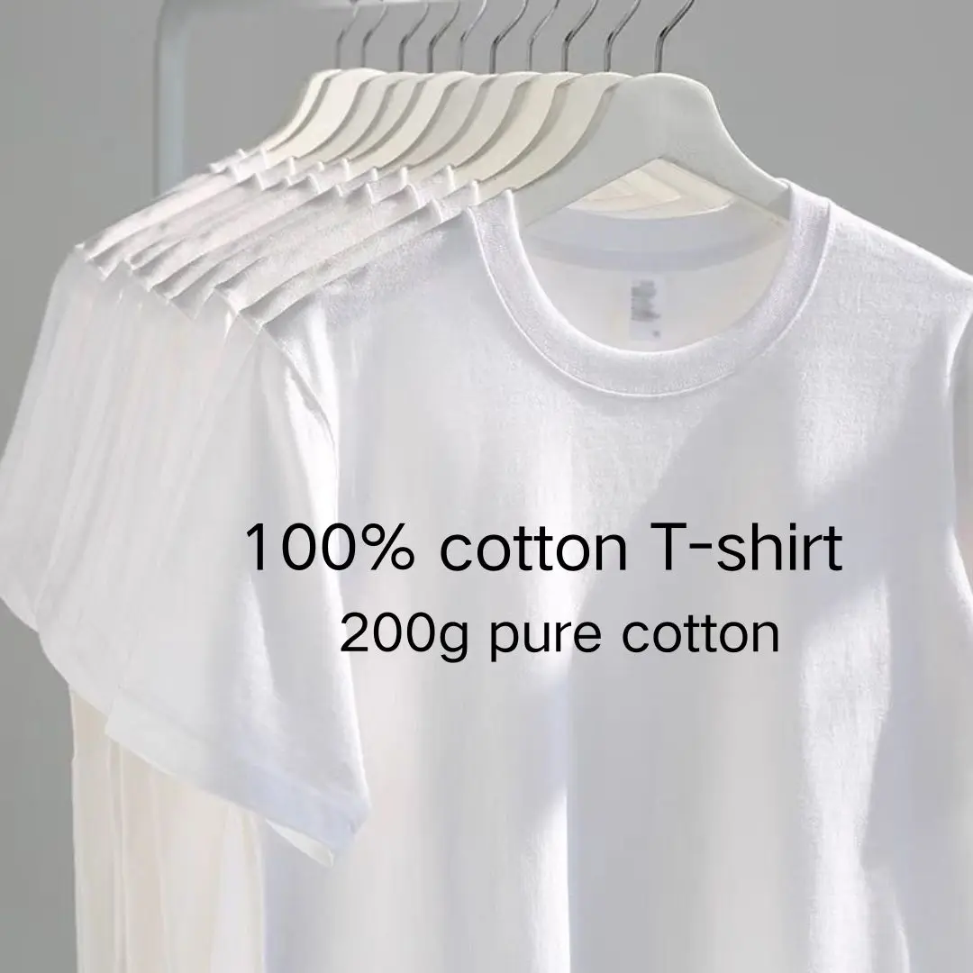 Sommer für lässige übergroße T-Shirts 200g Streetwear Unisex Basic Solid Frauen Männer reine
