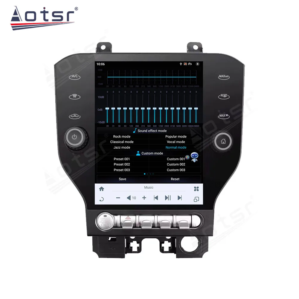 Vertical Style Automotive Multimedia Stereo Android Auto For Ford Mustang 2015~2020 GPS Navigation Car Radio Stereo Head Unit