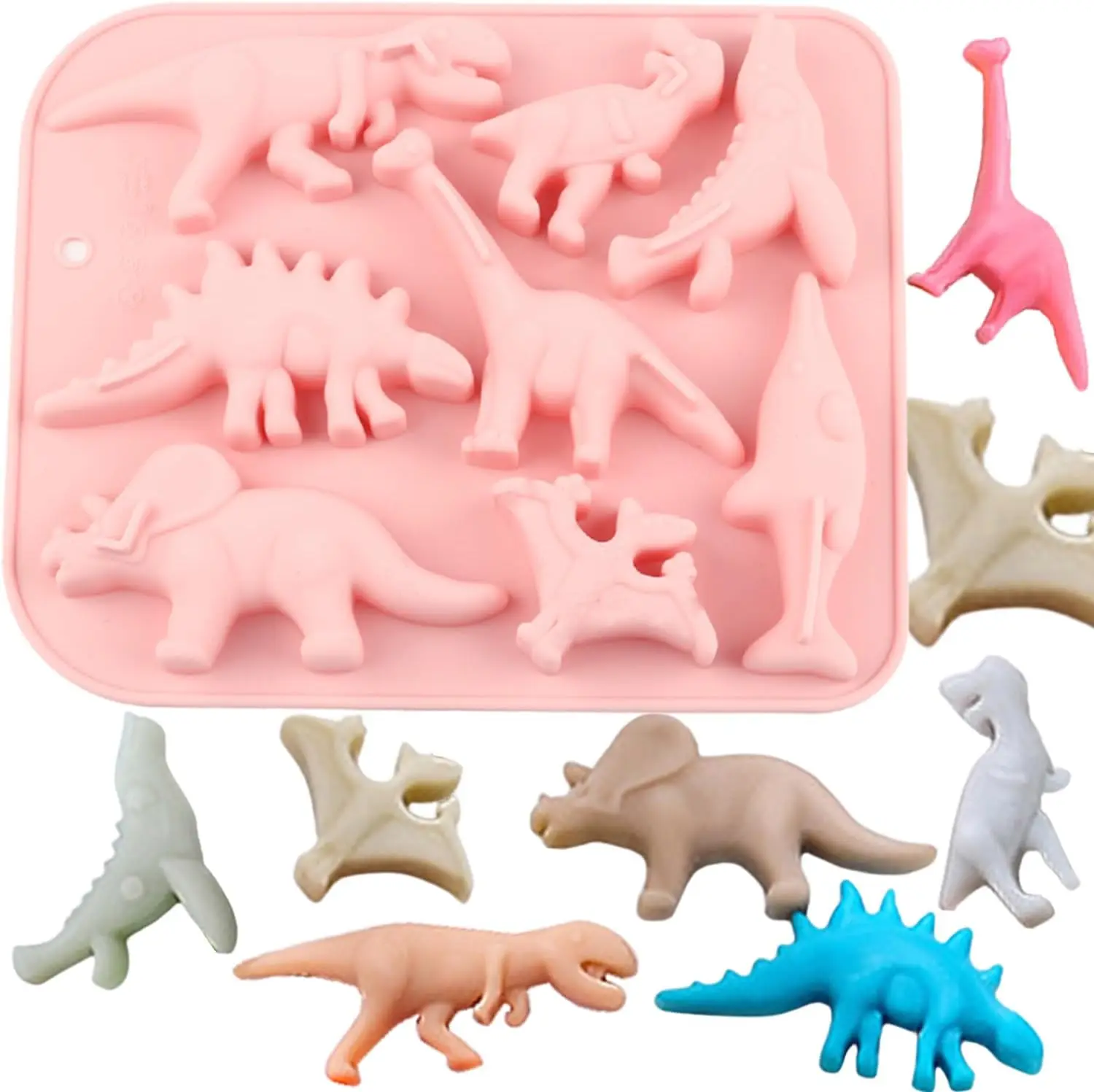 

8 Cavity Ancient Dinosaur Silicone Chocolate Mold for Fondant Candy Pastry Diy Baking Tools Epoxy Resin Molds Cake Decoration