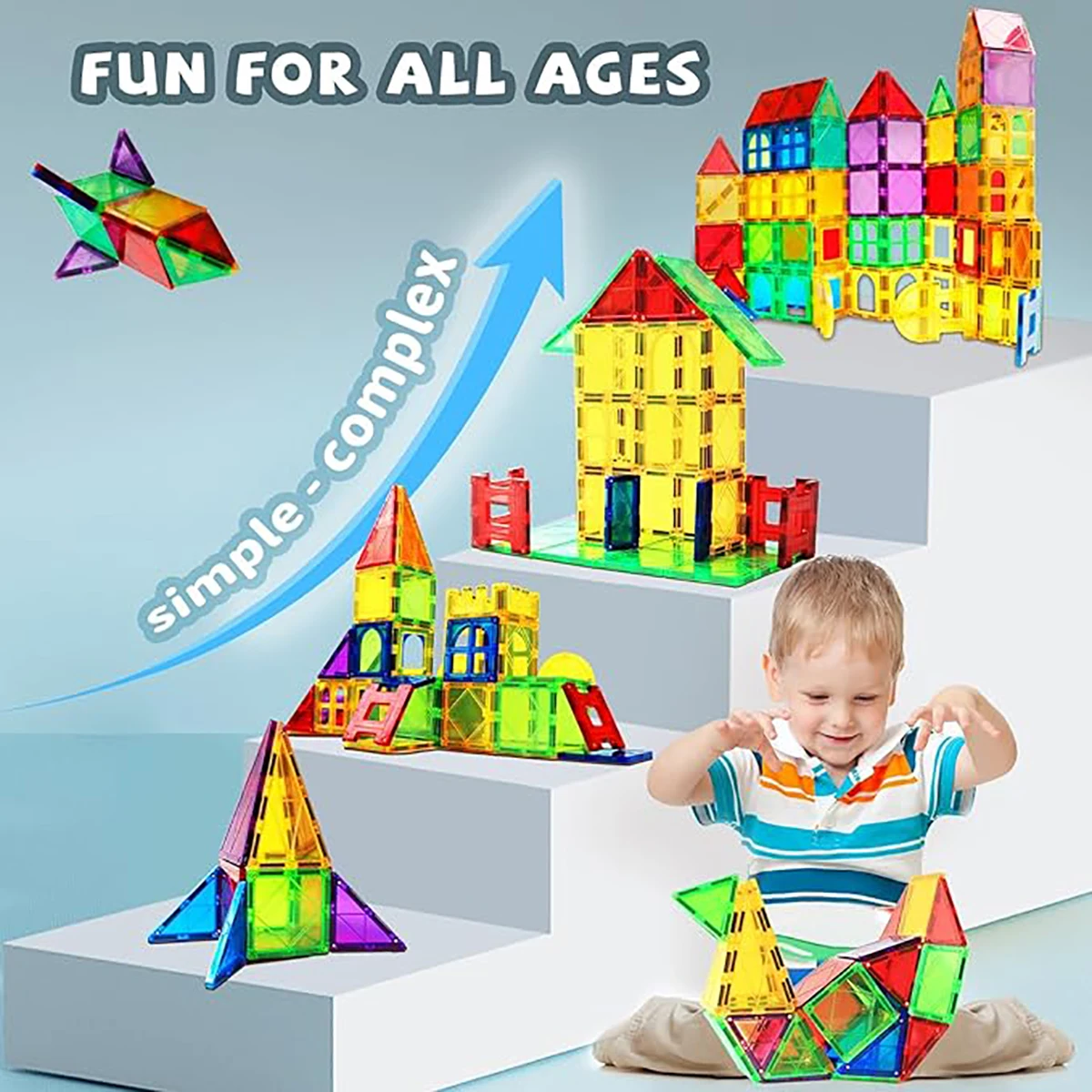 Magnetic Building Blocks Magnetic Force Plate Children's Toys, Creative Toys Architect, Handheld Children's Gifts