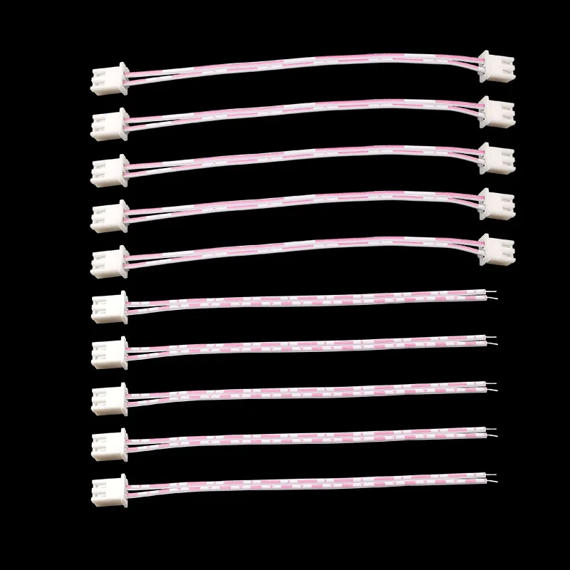 10Pcs JST XH 2.54mm Pitch 2 Pin Connector Plug Wire Cables 26AWG Red White Cords 10/20/30CM Single-end / Double-end XH 2.54