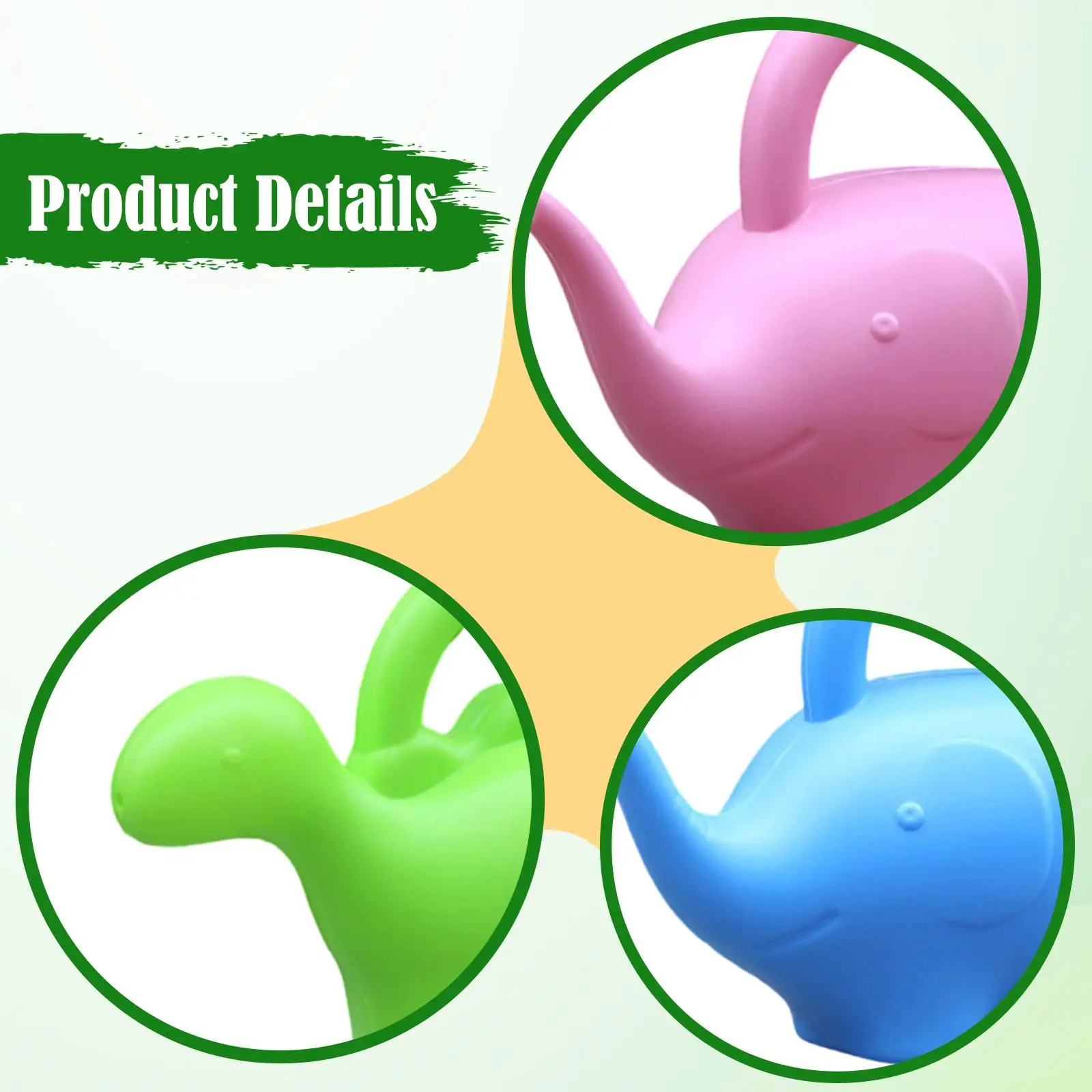 4x Children Animal Themed Watering Cans 1.5L Boys and Girls Decorative Garden Water Cans Gardening Tools for Courtyard Flowers