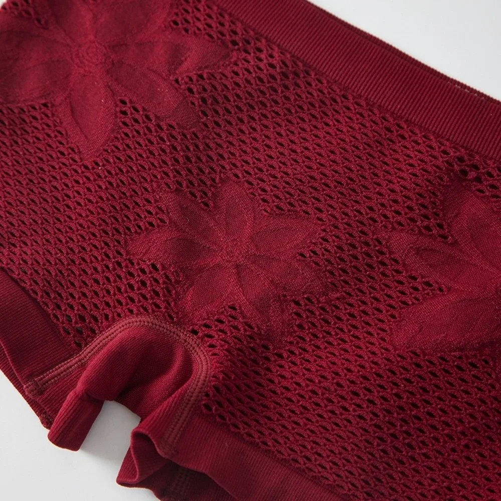 New Seamless Star Pattern Panties Breathable Stretch Underwear High Waisted Hollow Out Panties Women