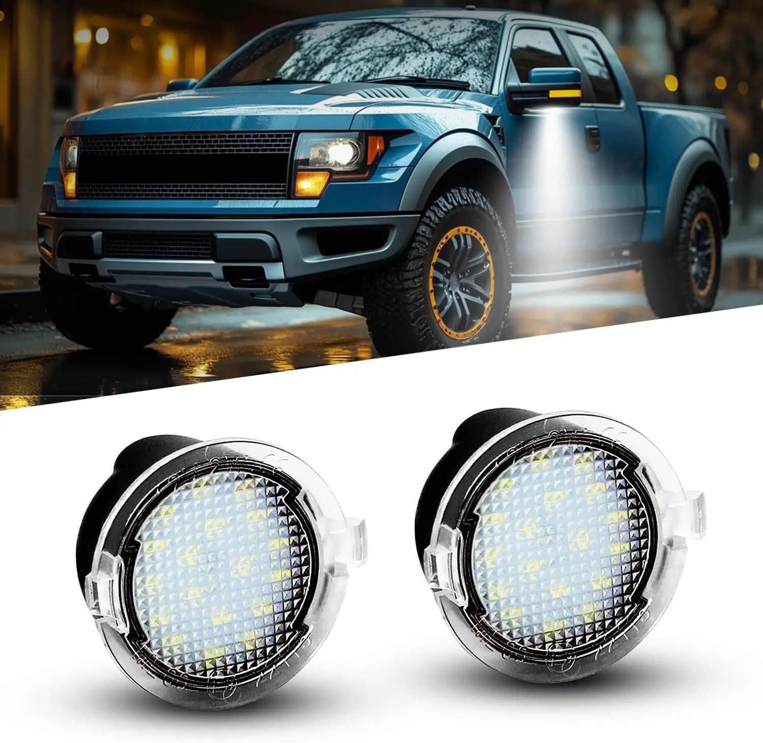

for Ford F150 Expedition Explorer Edge Flex Fusion LED Under Side Mirror Puddle Light Replace OEM 3F1Z-13B375-AA 3F1Z13B375AA