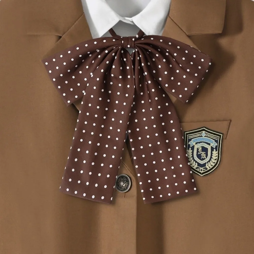 Polka Dot Pattern Bow Tie Necktie Bowsknot Collar Style Colorful Design Lolita Bow Tie Women's Size Adjustable Length