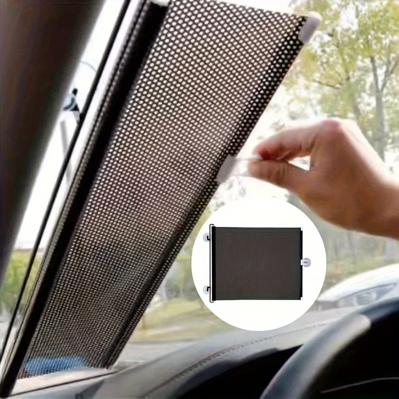Car Sunshade, Windshield, Retractable Front and Rear Windows, Sunshade, Foldable Thermal Insulation Frame Accessories