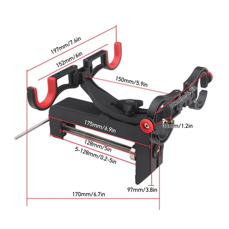 

Держатель удочки для лодки Регулируемый держатель удочки Складной DualJAS