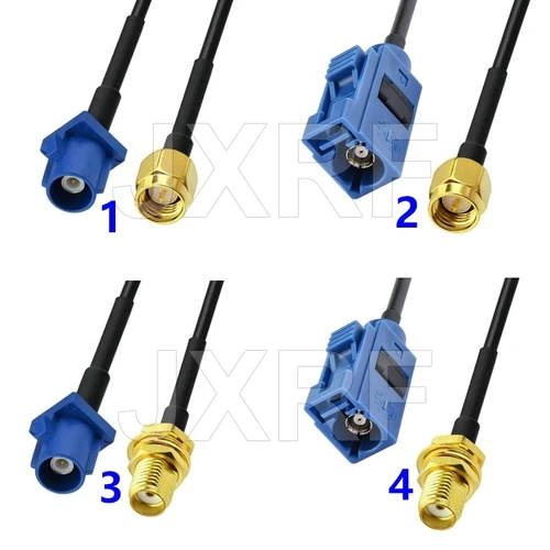 Imagen 1 del producto JXRF SMA a FAKRA C tipo adaptador antena GPS Cable de extensión Fakra RG174 puente Pigtail para VW Seat Benz Ford
