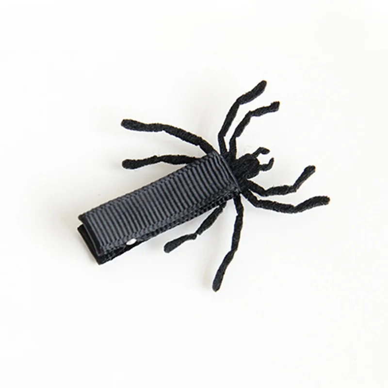 Meisje Gothic Zwarte Spin Haarclip Rode Strass Halloween Make-Up Spelen Accessoires